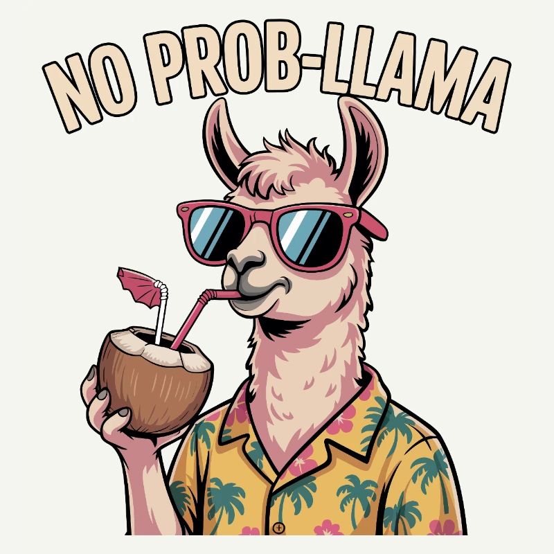 Kein Problem, ein lustiges Lama