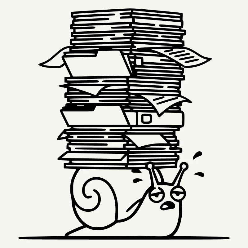 Plan de bureau de la pile de papier escargot