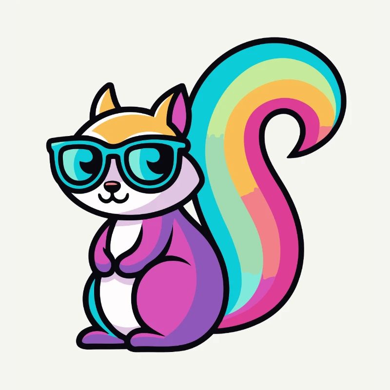 Rainbow Squirrel Glasses