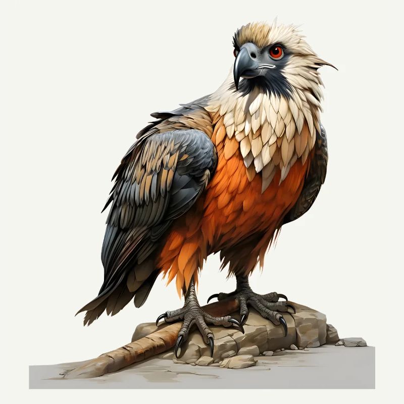 Colorful eagle sitting