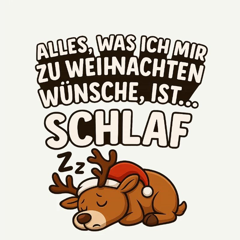 Noël mignon renne sommeil dessin animé pull