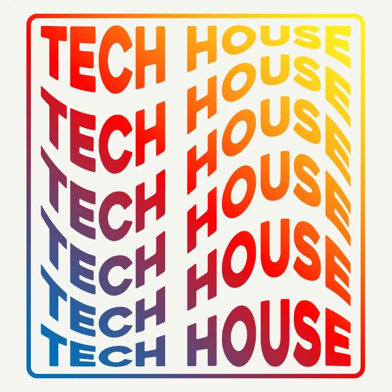 Tech House Neon Gradient Repeats