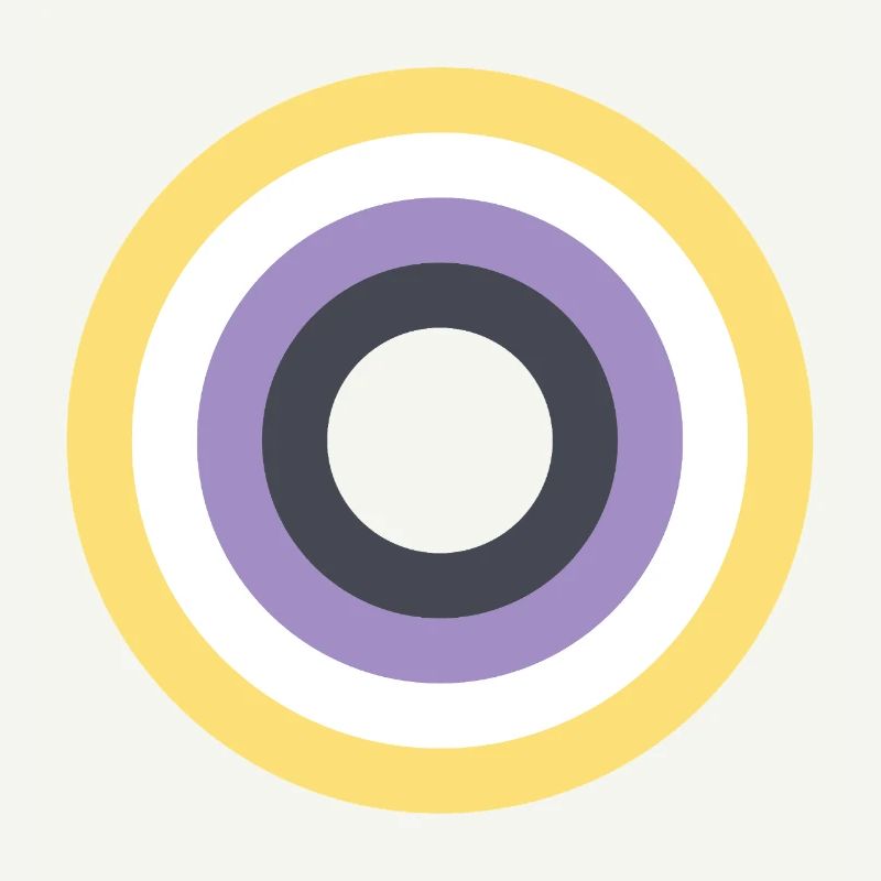 Concentric Ring Palette LGBTQ Non Binary