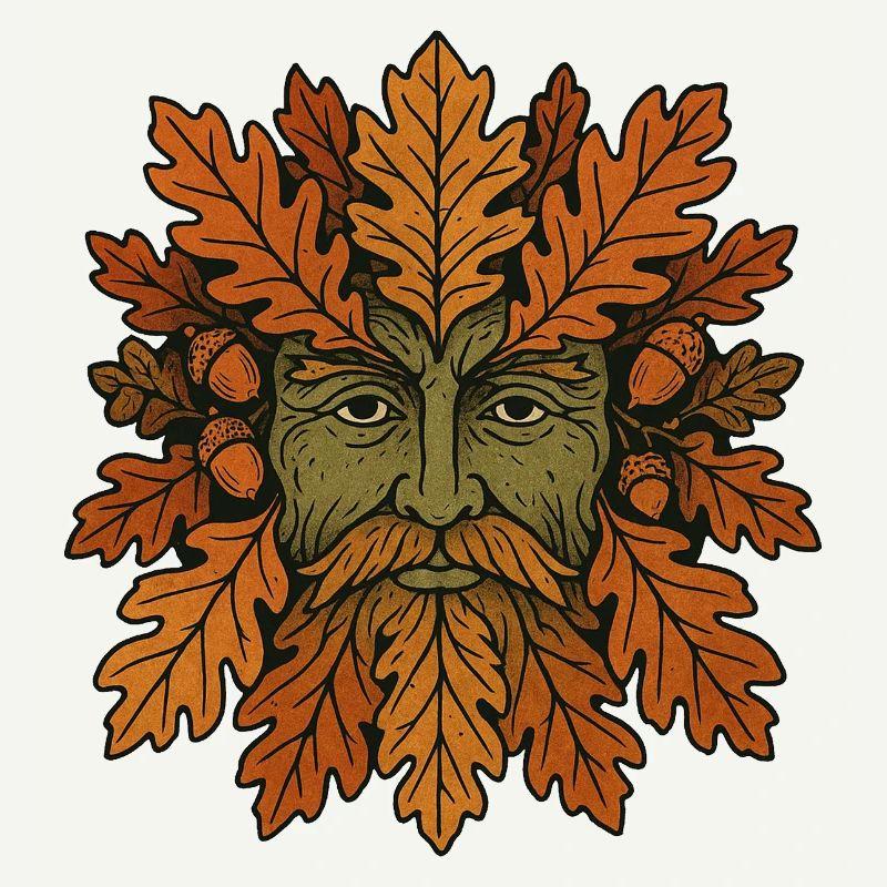 Geistgesicht der Herbst-Eiche