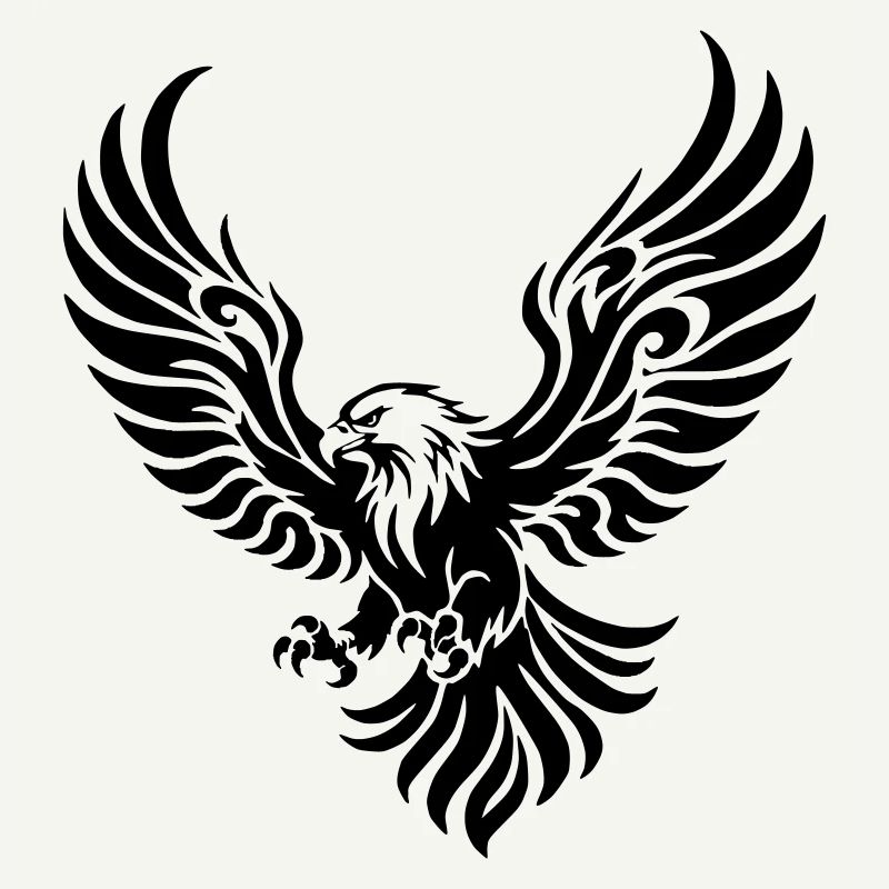 Aigle puissant aux ailes déployées