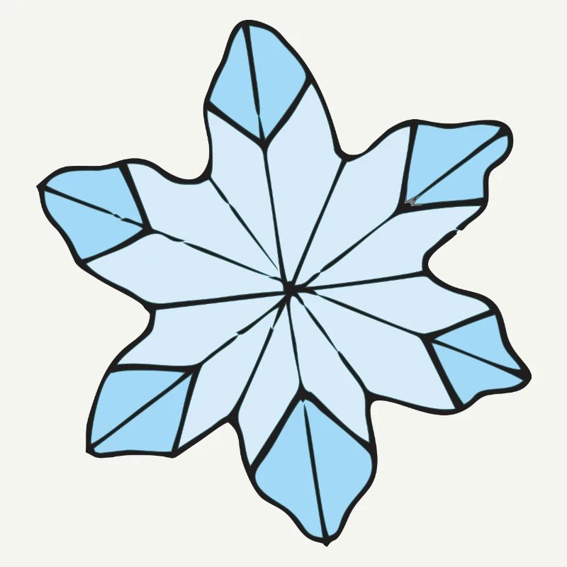 Design élégant de fleur de glace bleue
