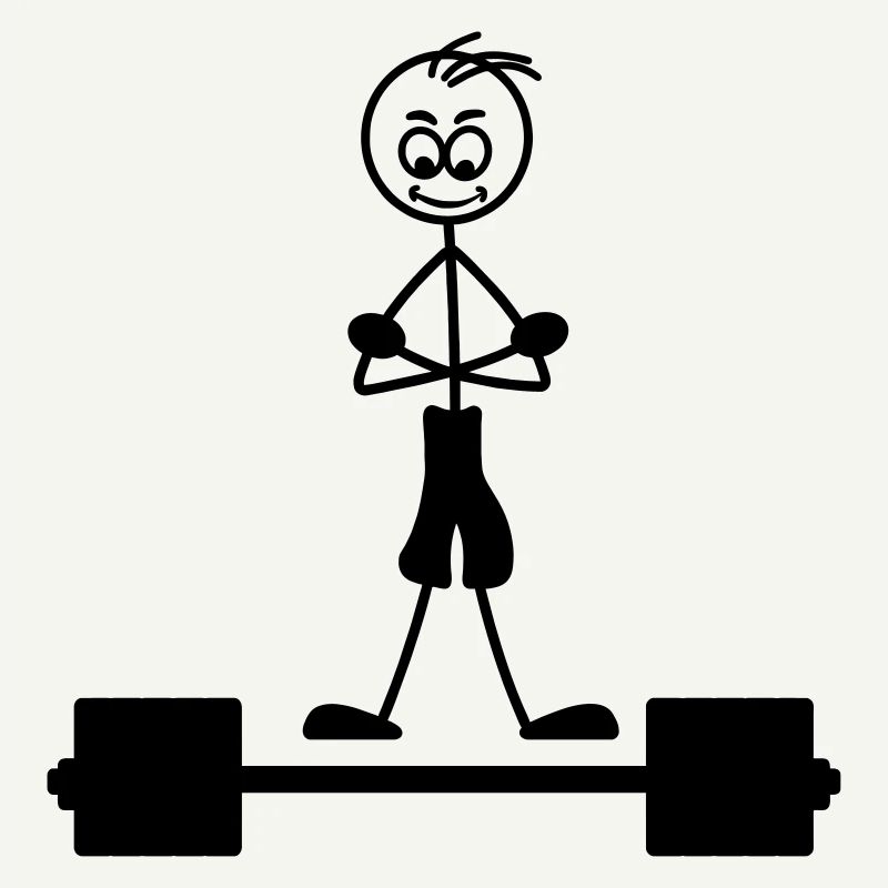 Weight training with hands over each other logo