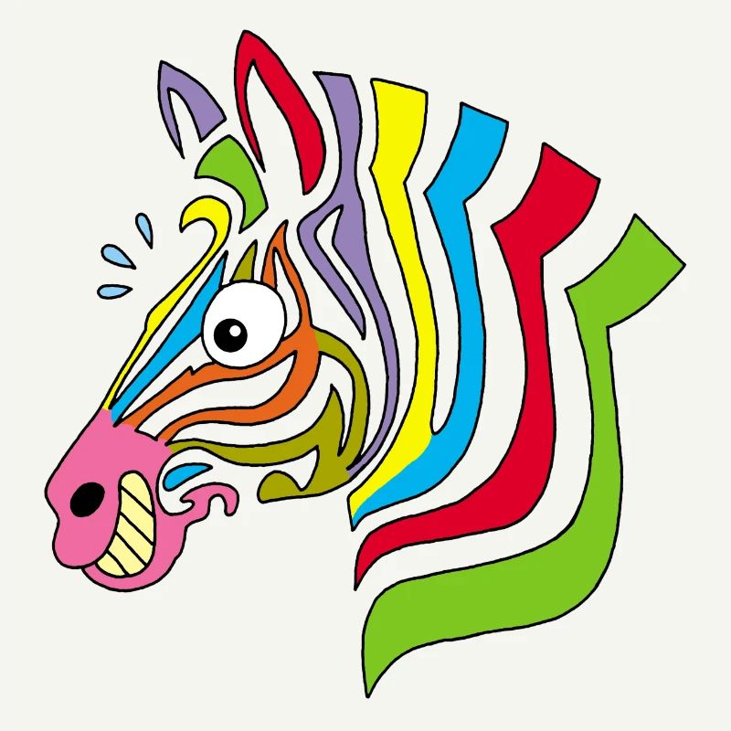 multicolored zebra