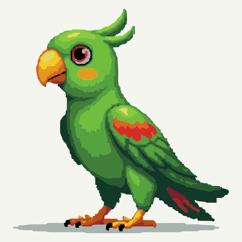 Pixel Parrot – Style rétro 8 bits