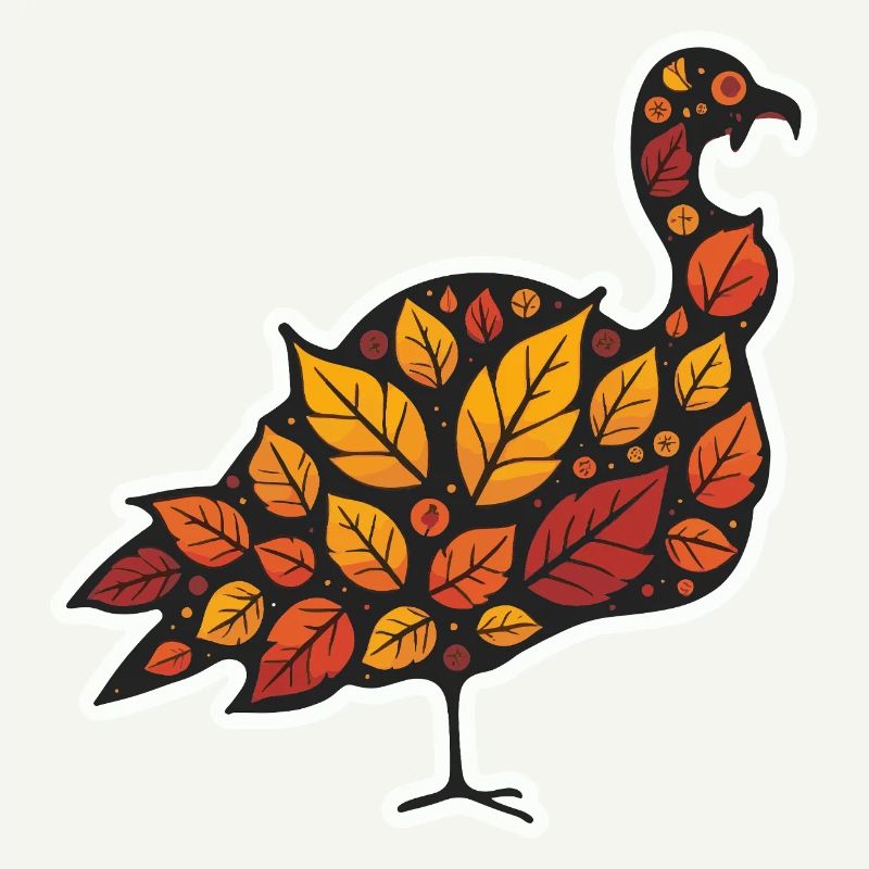 Herbstblatt Truthahn