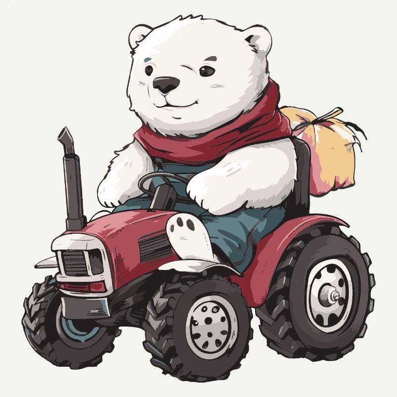Eisbär Traktor Farmer