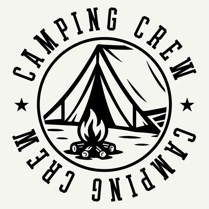 Camping Crew Tent Campfire