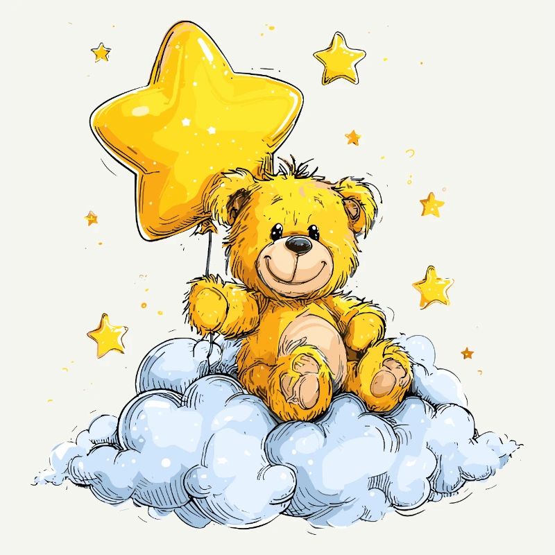 Star Bear on Cloud – Cuddle Dream