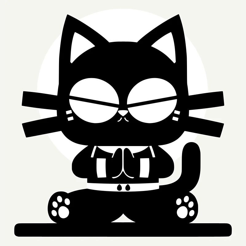 Conception minimale de la méditation zen cat