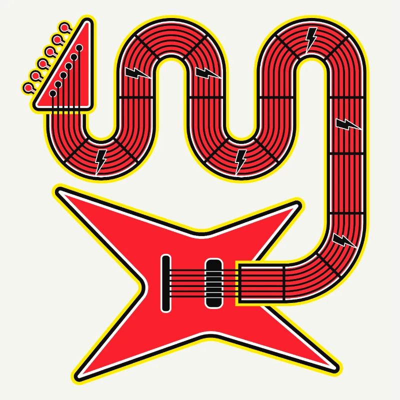 Rote Abstract Shape E-Gitarre