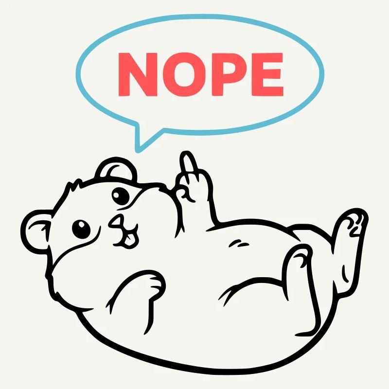 Hamster Nope Comic Coloré