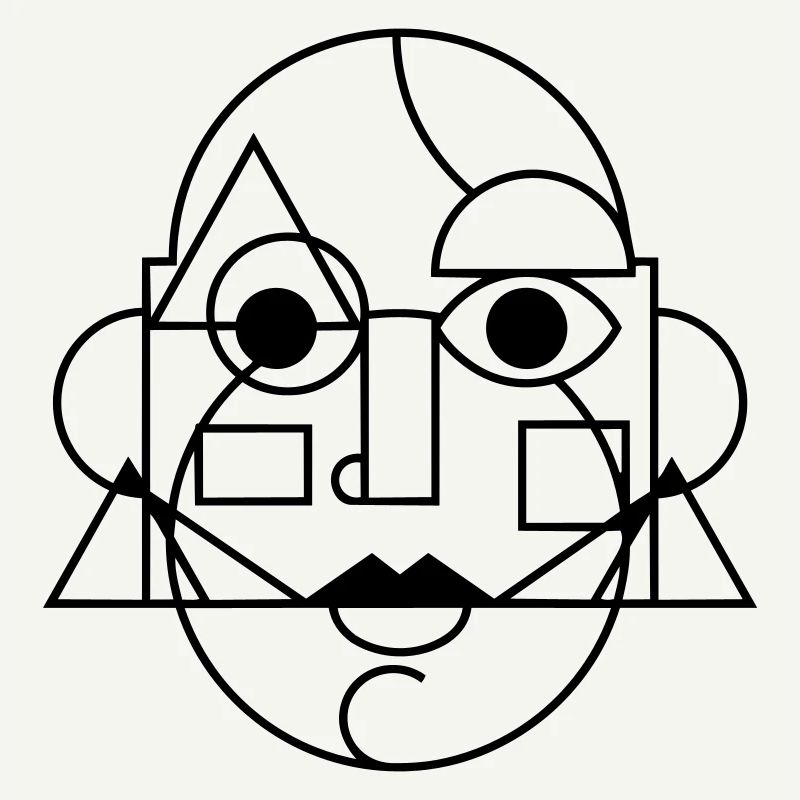Visage d’art abstrait