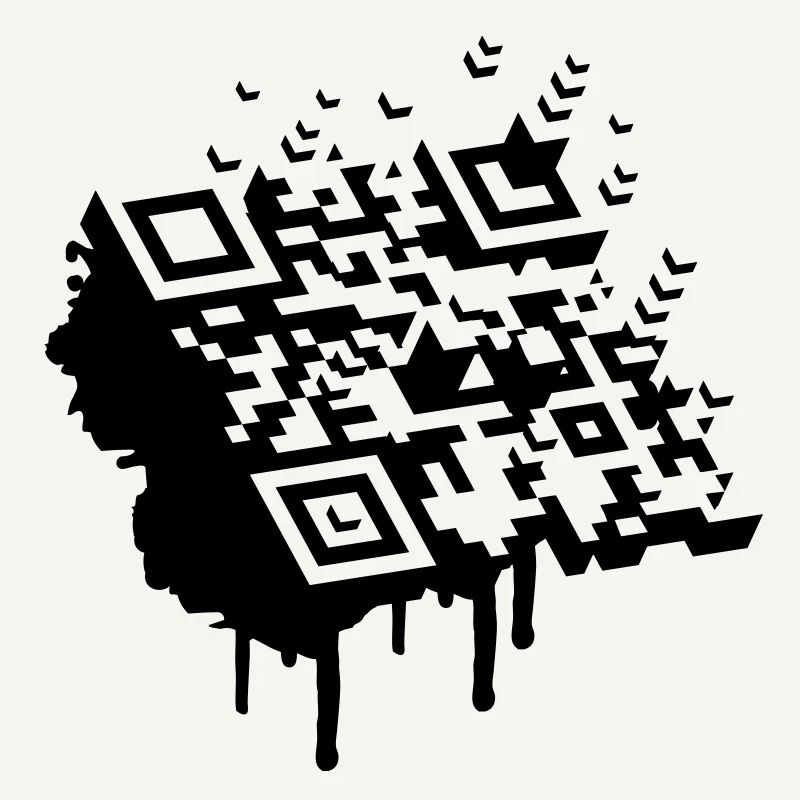 Un code à barres 3D comme un graffiti