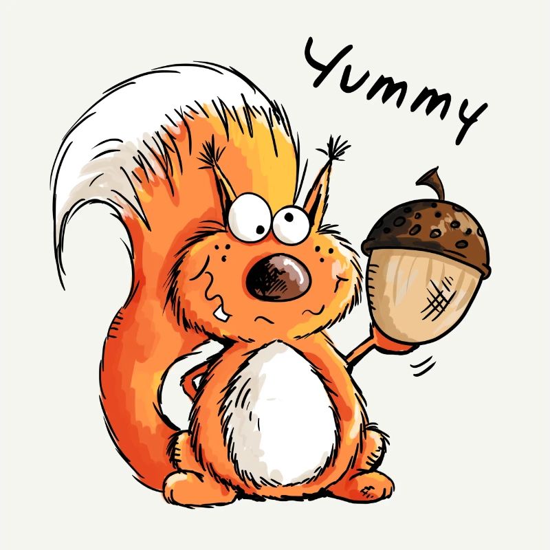 Yummy Eichhörnchen - Tier - Tiere - Comic