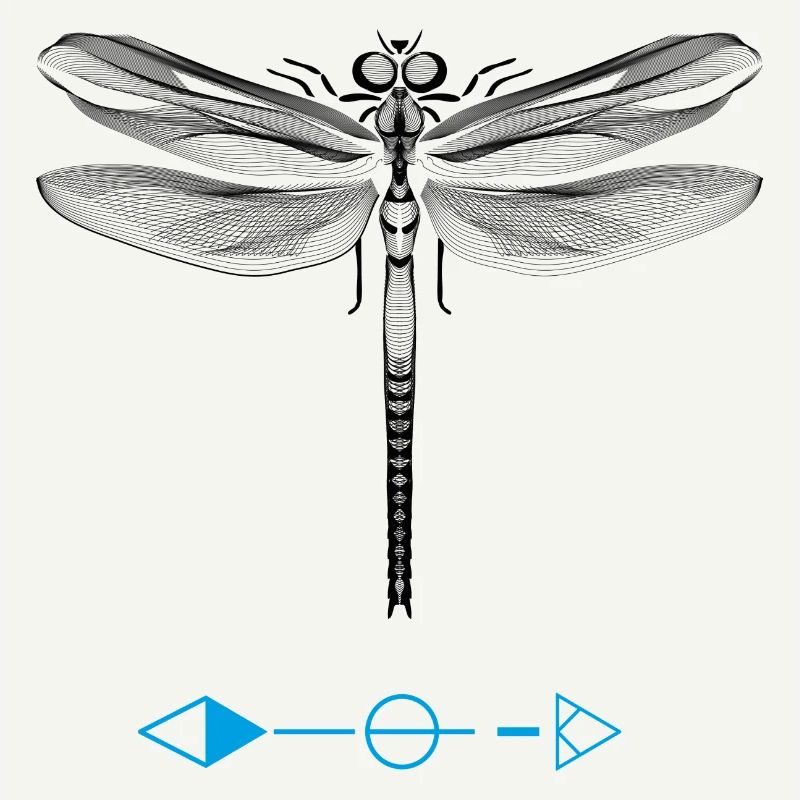 Libertà di ali libellula libellula bug fly donna