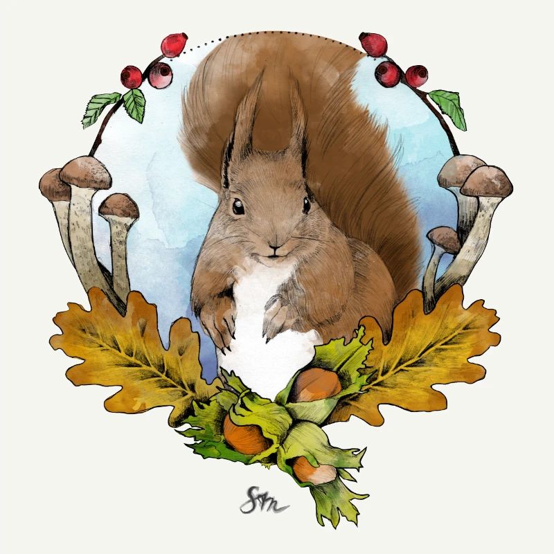 Eichhörnchen im Herbst