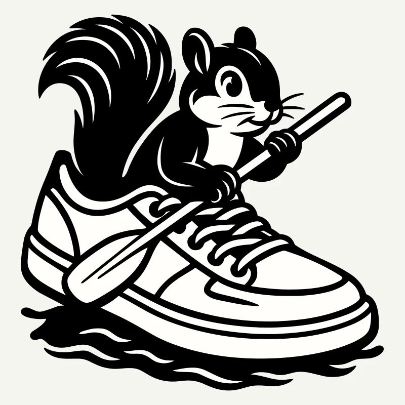 Écureuil en baskets !