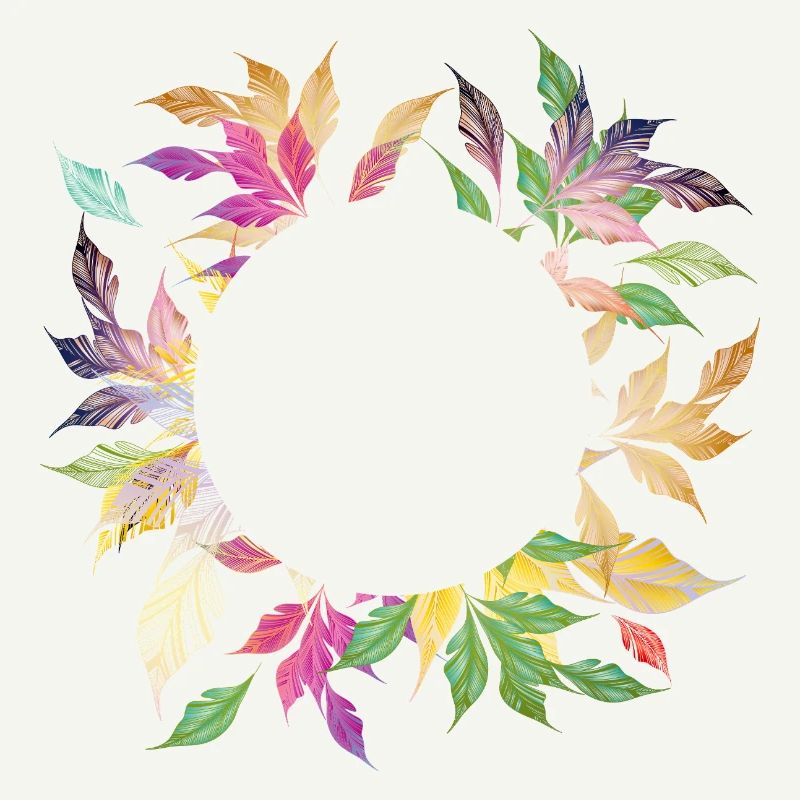 Imaginative leaf frame – delicately shimmering