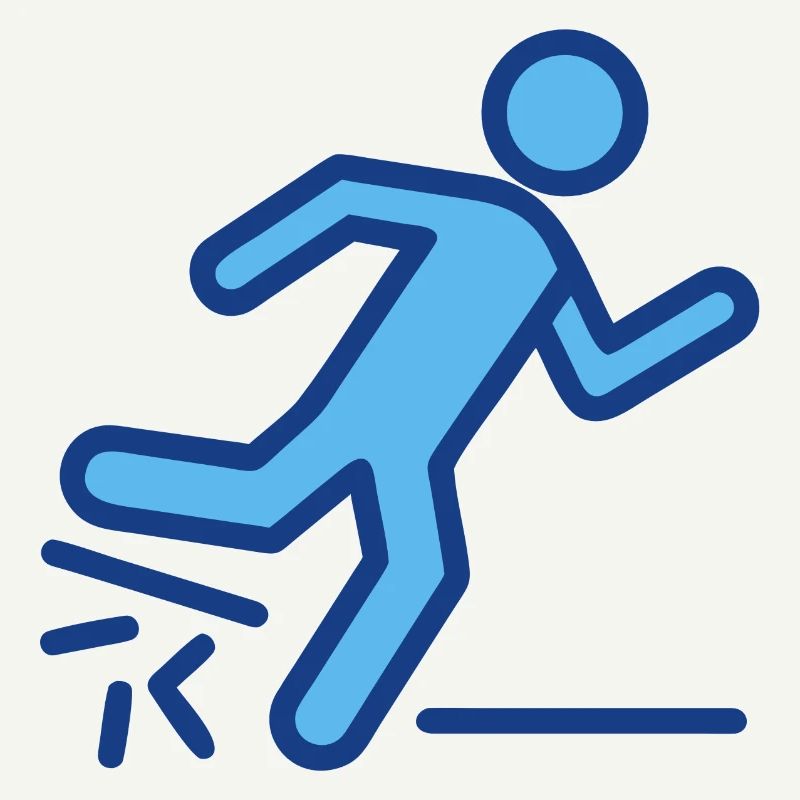 Dynamic Blue Runner Silhouette