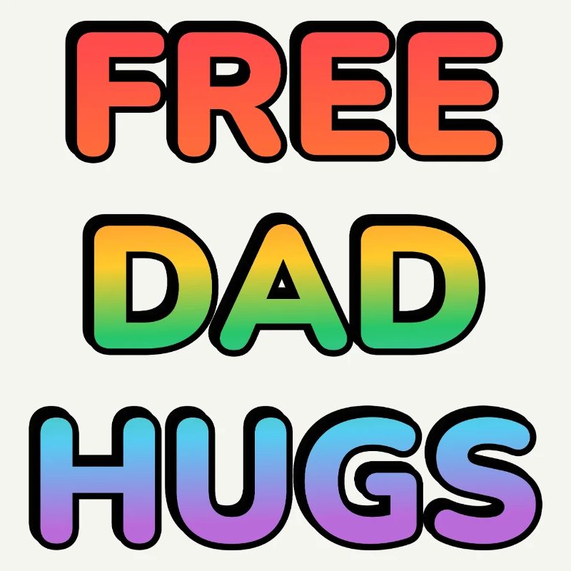 Free Dad Hugs Gradient Typography