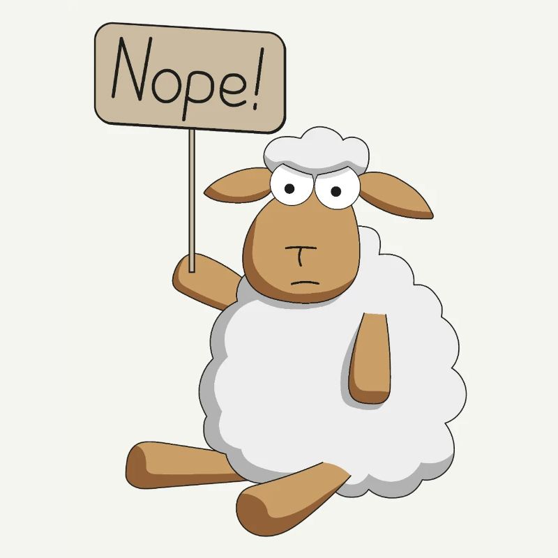 Nope! - protesting sheep