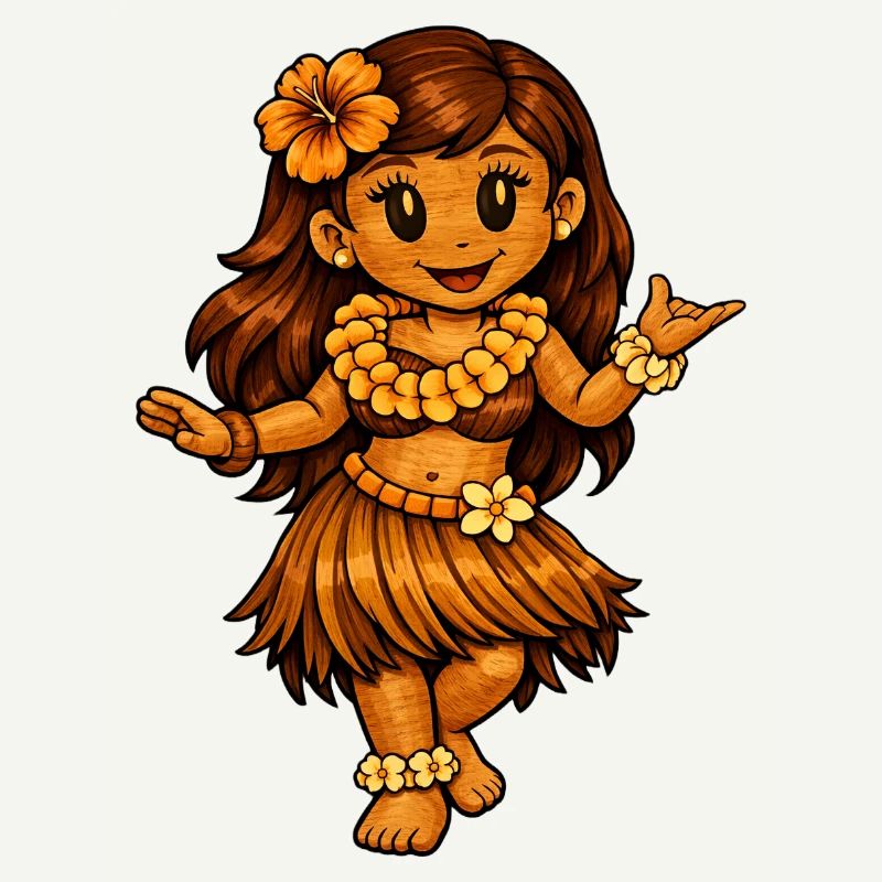 Hula Dancer Hawaiian Style