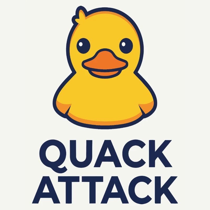 Quack Attack Rubber Duck Graphic