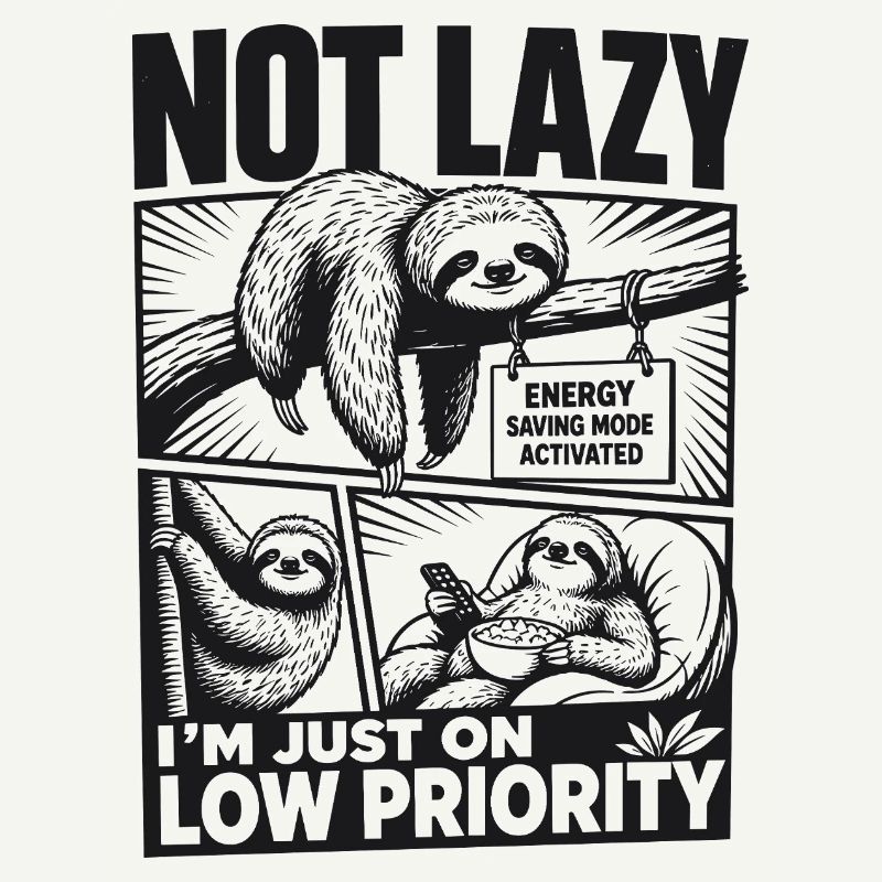 Not Lazy Low Priority Sloth