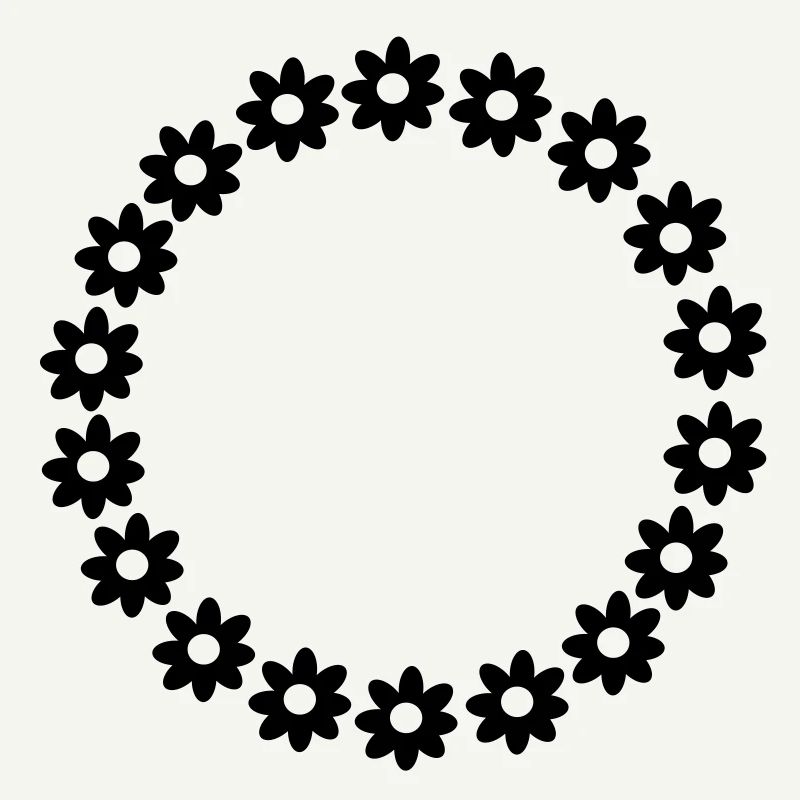 Une couronne de fleurs