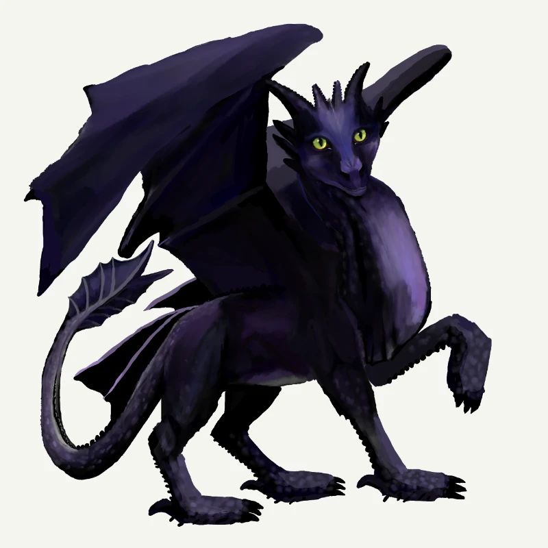 Schwarzer Drache