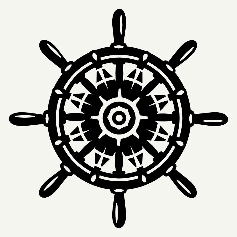 A ship wheel