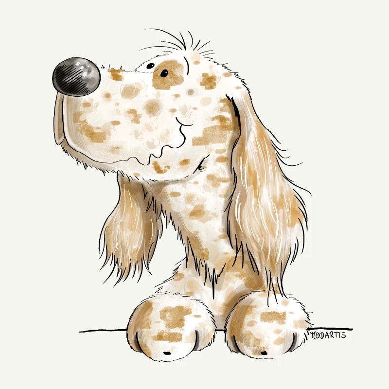 Englischer Setter Kopf I Hunde Comic Geschenk