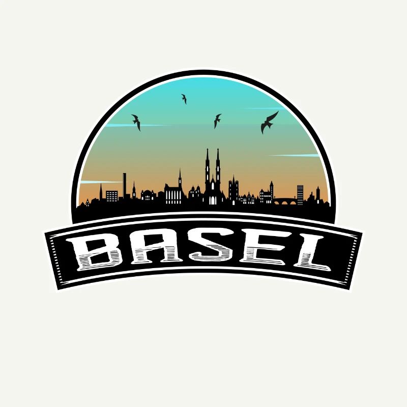 Basel Schweiz Skyline Schweizer Souvenir