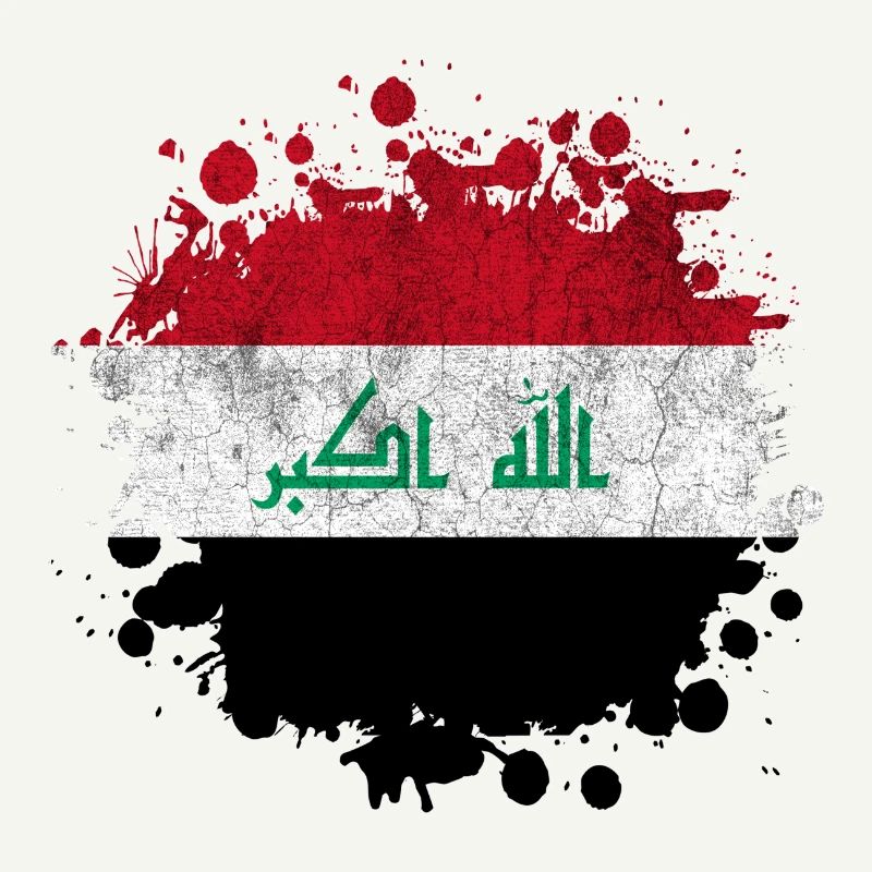 Conception de drapeaux Splash Irak