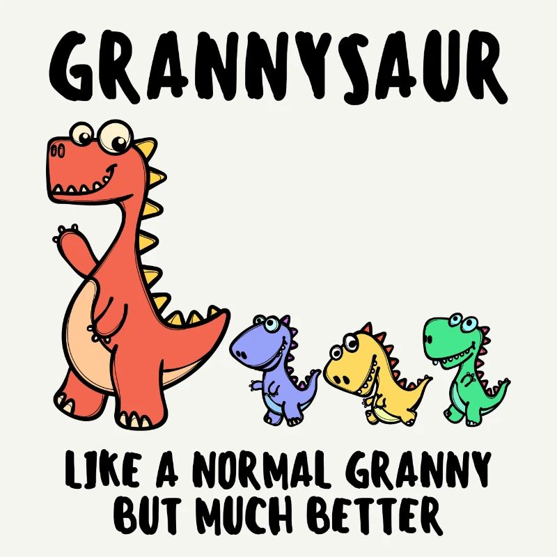 Oma Großmutter Dinosaurier Lustig Statement