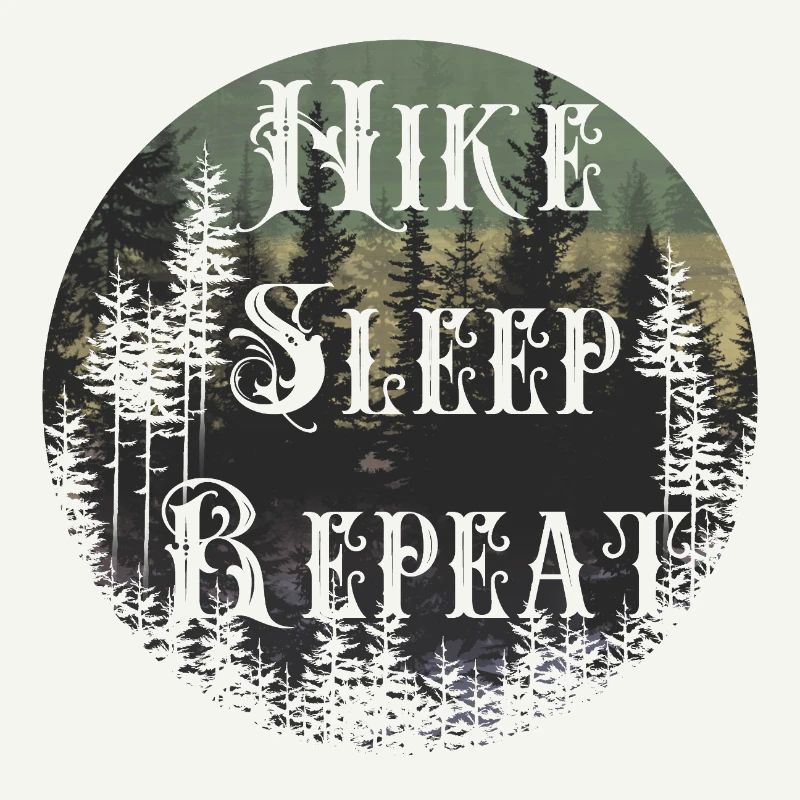 Fais répéter le sommeil – Round de la silhouette de la forêt