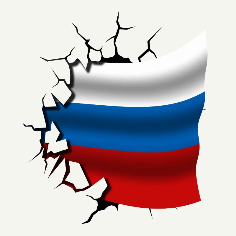Drapeau de la Russie - Russie - Drapeau Broken Design