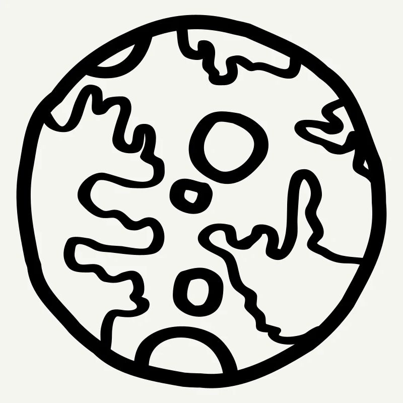 Planet Space Doodle Einfach