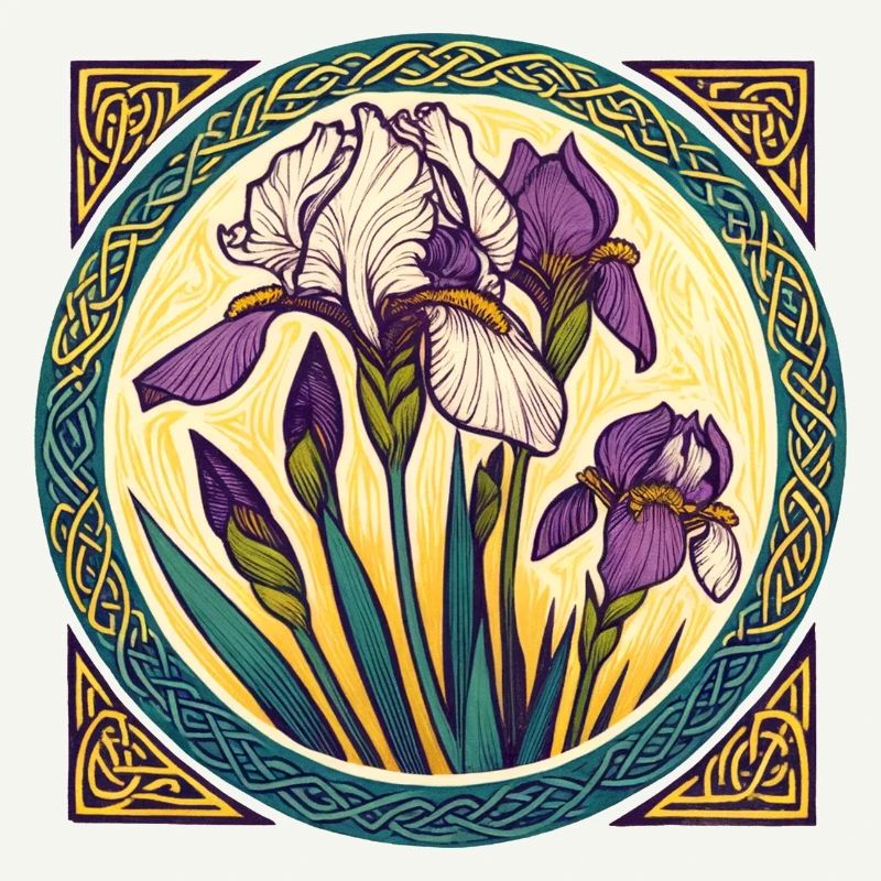 Kompliziertes irisches Iris-keltisches Kunstwerk