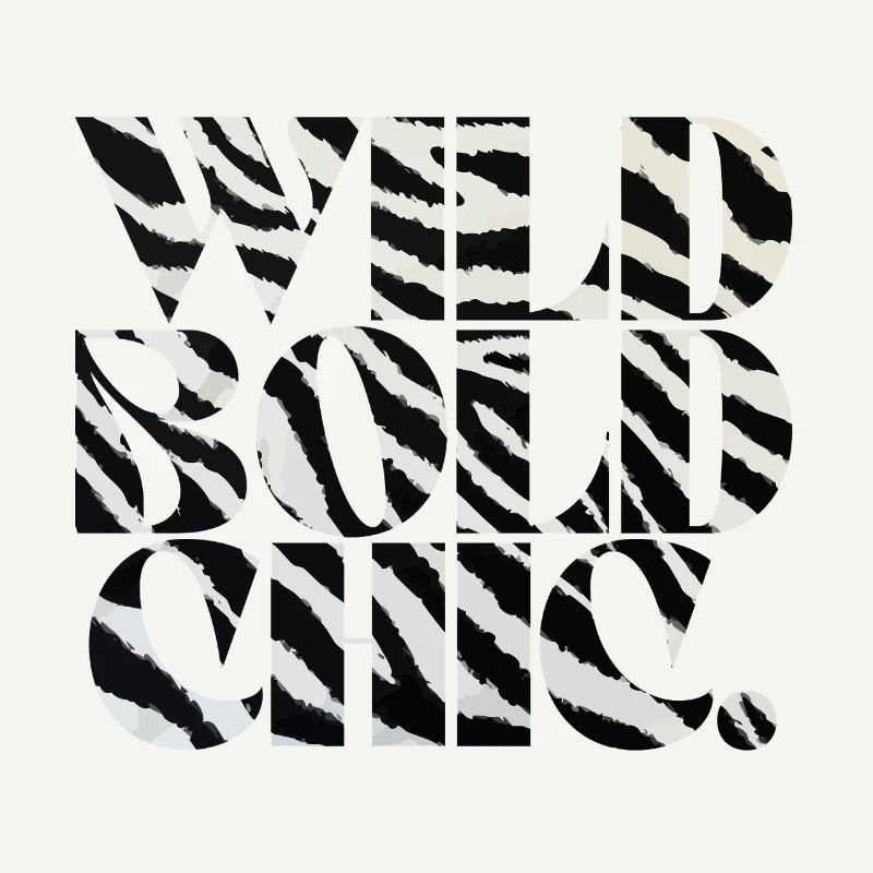 Wild Bold Chic Zebra Typografie