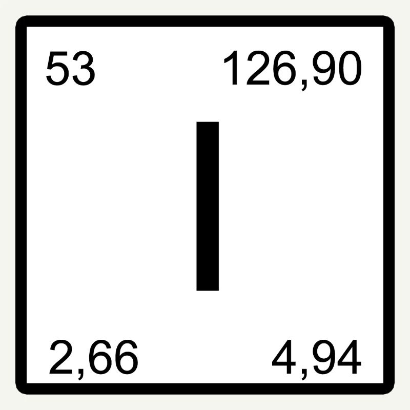 Iod Jod Element Periodensystem Elementsymbol