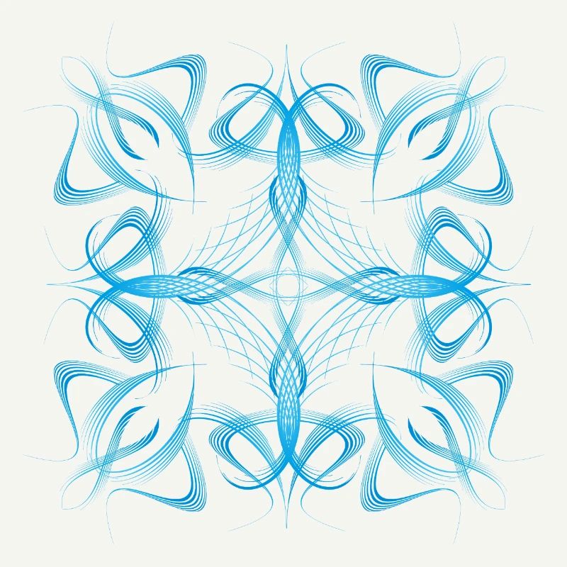 Delicate dynamic blue line pattern