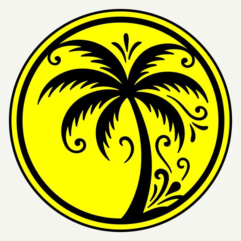 Palm tree icon beach