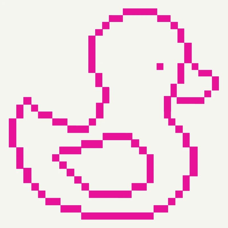 Pixel Duck Pink Pattern
