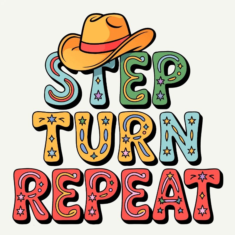 Line Dance Step Turn Repeat